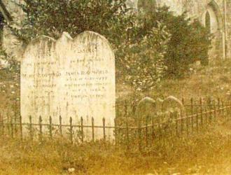 Headstone 1899 Closeup Mary and James Bloomfield